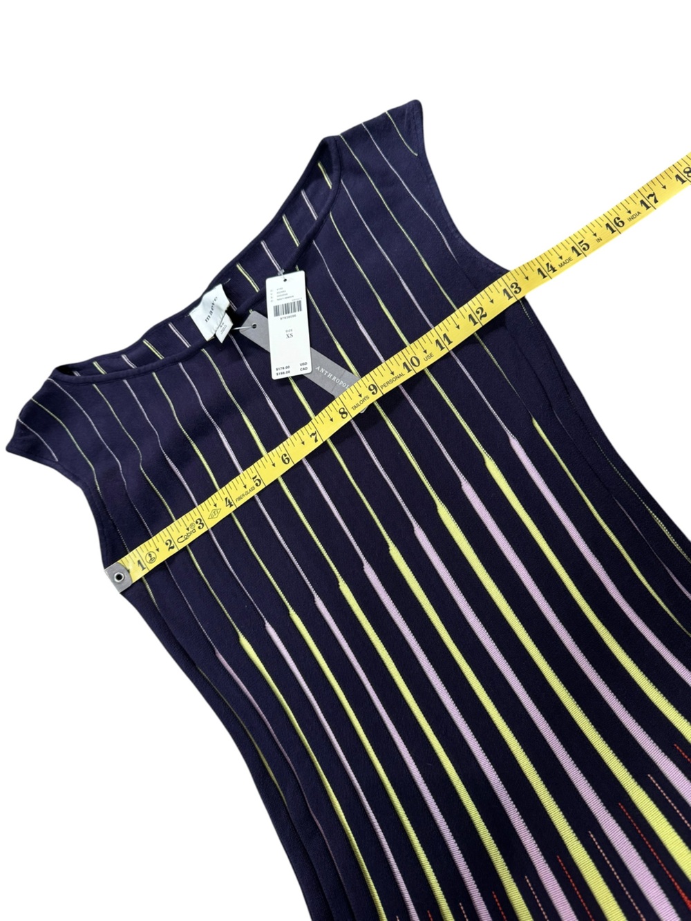Anthropologie Maeve Boat-Neck Fit & Flare Knit Mini Dress size XS NWT - Picture 9 of 12
